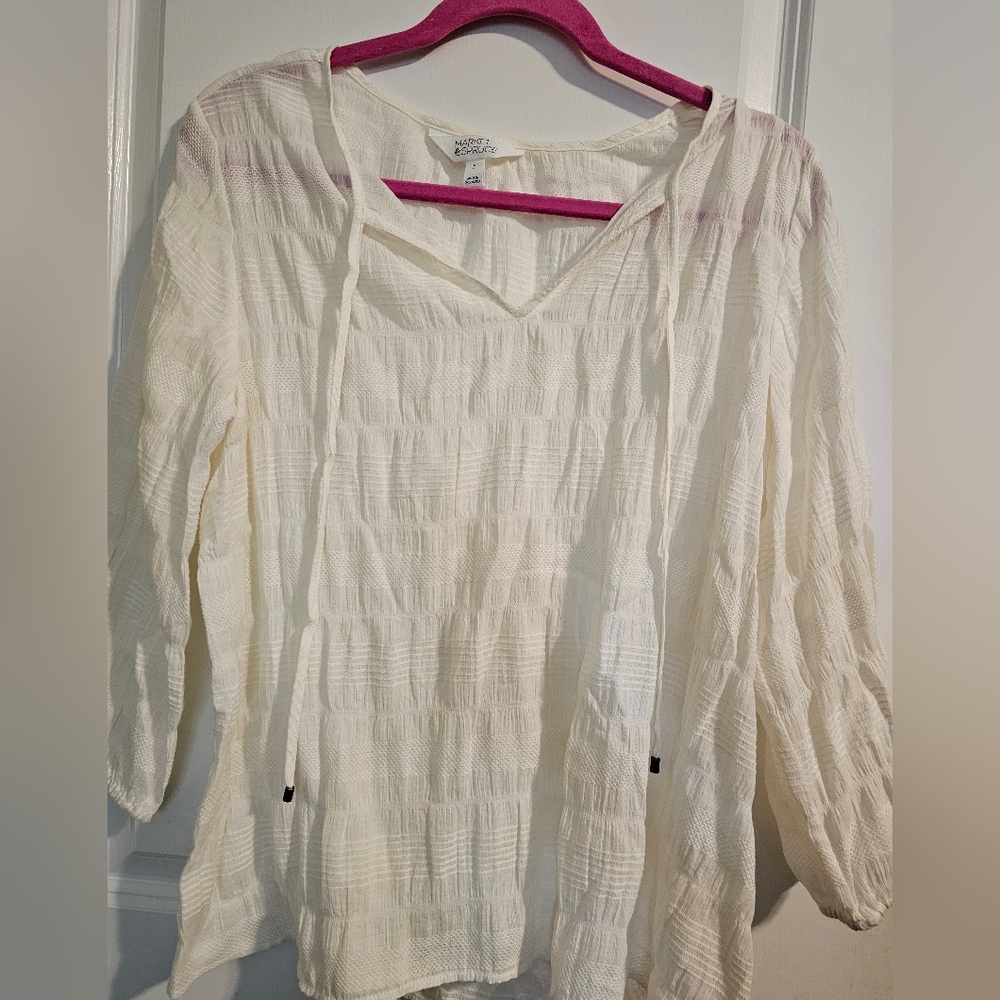 Market & spruce white blouse